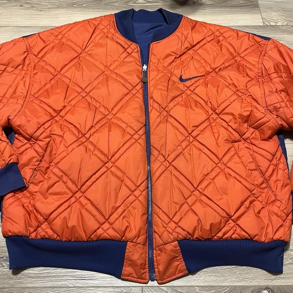 VINTAGE NIKE 90s BOMBER JACKET 2in1 BIG SWOOSH SIZE XXL 2XL - Picture 2 of 7